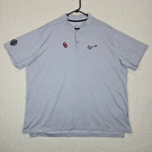 Nike Dri-FIT Oklahoma Sooners Sideline Polo 3XL Grey Blade Collar Chrome OU